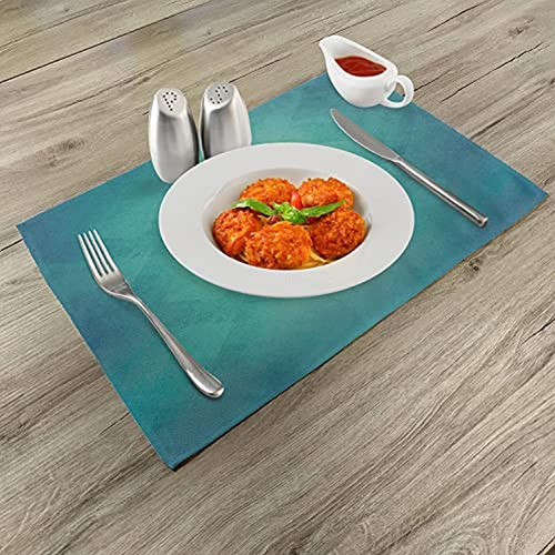 Ambesonne Teal Place Mats Set De 4 Estilo Retro Grunge Inspi 1