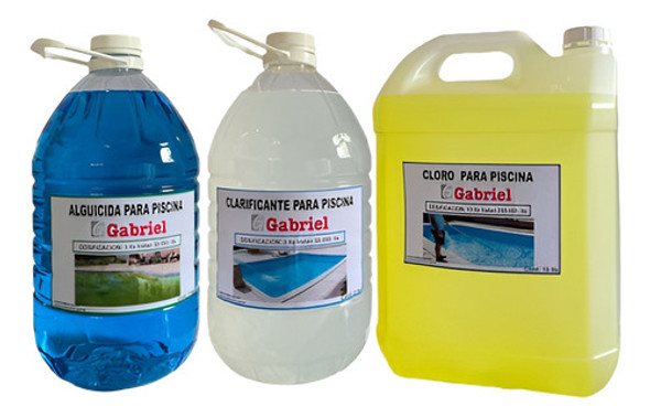 Promo Pack Productos Piscina Cloro, Alguicida, Clarificante 0 Promo Pack Productos Piscina Cloro, Alguicida, Clarificante 0