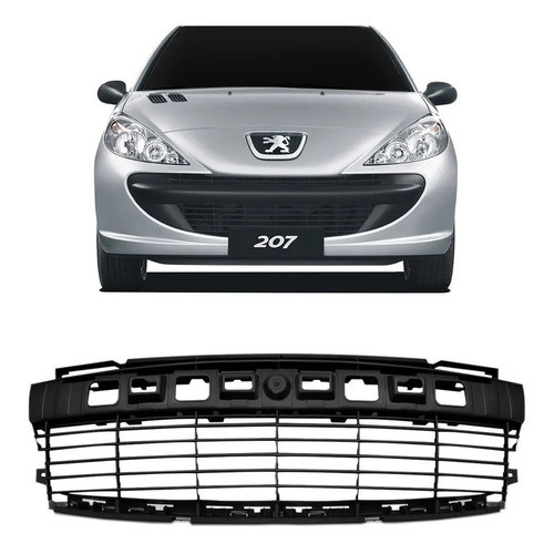 Rejilla Negra De Paragolpe Delantero Peugeot 207 Compact 0