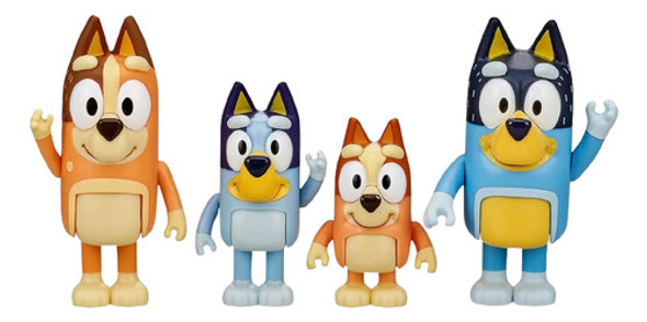 Set Figuras Bluey & Family  Pack X4 Figuras Moose 6cm M4e #1 1 Set Figuras Bluey & Family  Pack X4 Figuras Moose 6cm M4e #1 1