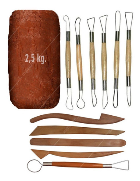 Arcilla, Pasta Para Moldear, Pasta Alfarero Y Herramientas. 0