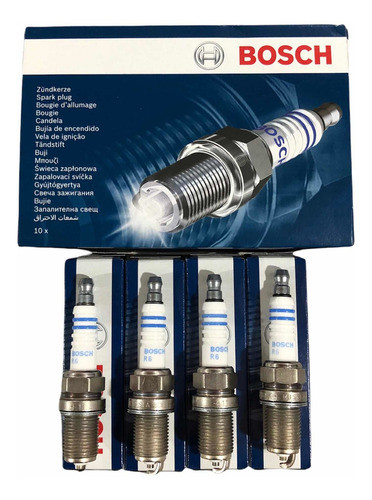 Bujias Bosch Fr7dcx+ Para Kia Rio 1.6 Desde 2005 G4ed 0