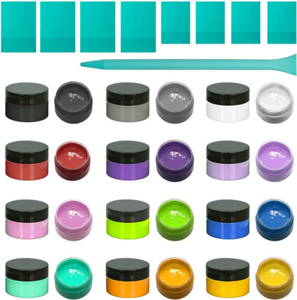 Pintura En Polvo De 12 Colores Para Sténciles Y Muebles De 3 0 Pintura En Polvo De 12 Colores Para Sténciles Y Muebles De 3 0