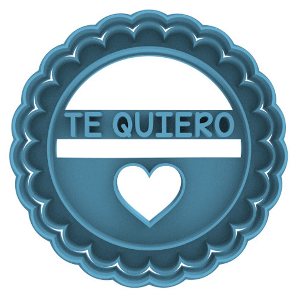 1483 Cookie Te Quiero Corazón Cortante Para Galletas 0