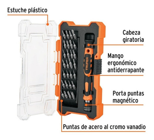 Juego 28 Puntas Joyero Precision Destornillador Truper 14160 1