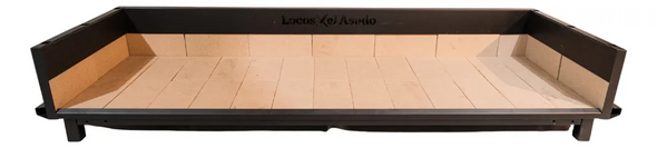 Locos x el Asado Grill Base 150x50 cm (LxD) – Dark Gray Iron Mobile BBQ Base