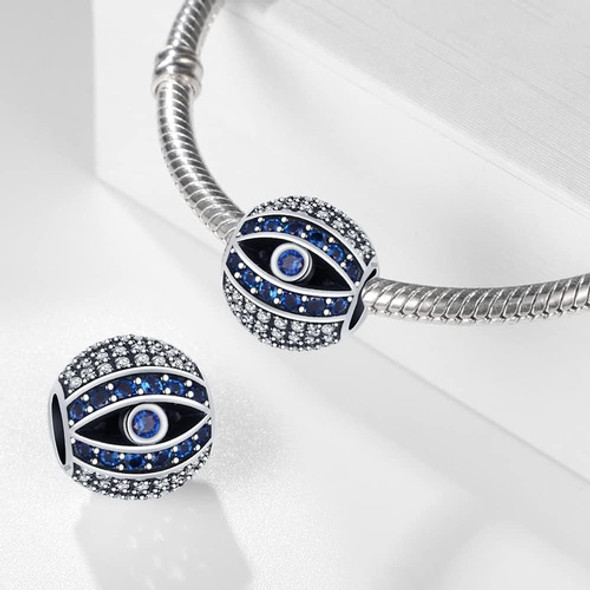 ~? Longluck Blue Evil Eye Zircon Charm Dazzling Cz Bead Char 1