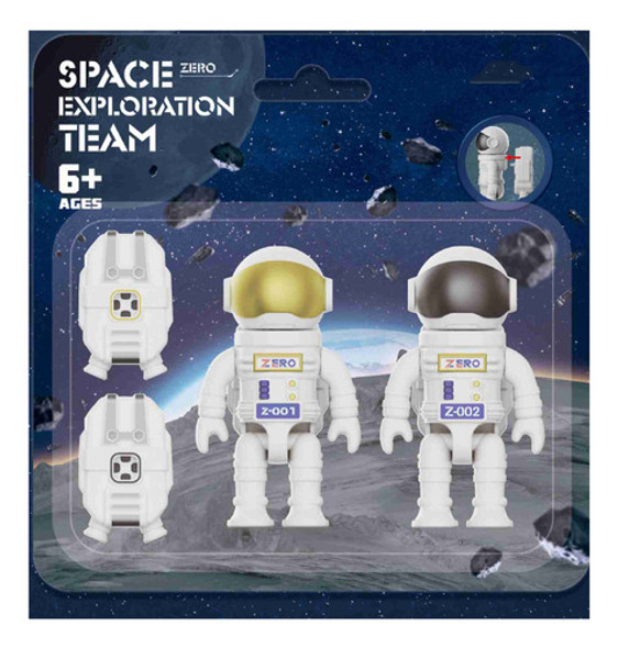 Set Muñecos Mega Baby Space Exploration Team Astronauta 0