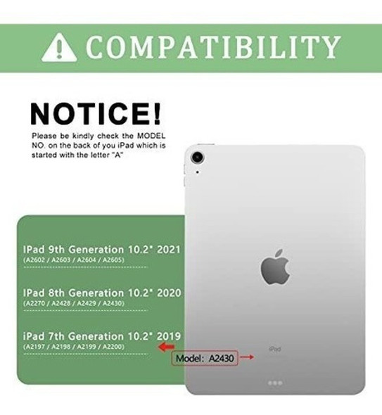 Funda Con Teclado Para iPad De 9/8/7 Generacion (verde) 1 Funda Con Teclado Para iPad De 9/8/7 Generacion (verde) 1