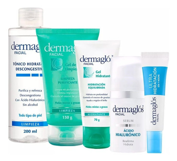 Kit Dermaglos Rutina Experta Piel Mixta 5 Productos Limpieza 0 Kit Dermaglos Rutina Experta Piel Mixta 5 Productos Limpieza 0