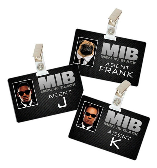 Combo 3 Credenciales Plastificadas Hombres De Negro Gancho 0 Combo 3 Credenciales Plastificadas Hombres De Negro Gancho 0