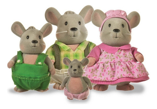 Lil Woodzeez Set Familia Ratones 6003 X4 Figuras Animales 1
