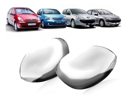 Cacha Cubre Espejo Cromada Peugeot 206 207 Citroen C3 0