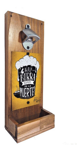 Destapador Abridor Pared Chapa Vintage Cajón Hay Birra 1