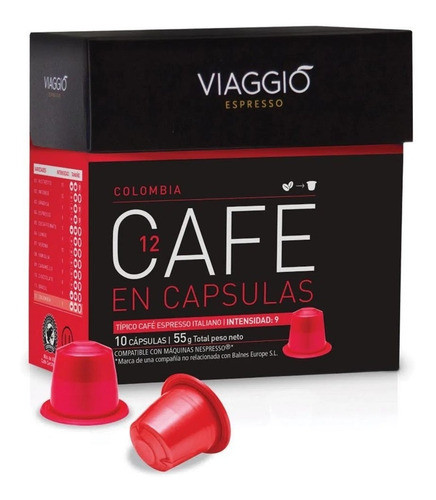 Capsulas Viaggio Colombia 10 Uni 0