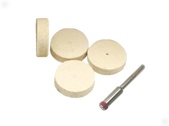 Mini Discos Pulir Fieltro Ø25.4 Eje Drill Torno Black Jack 0