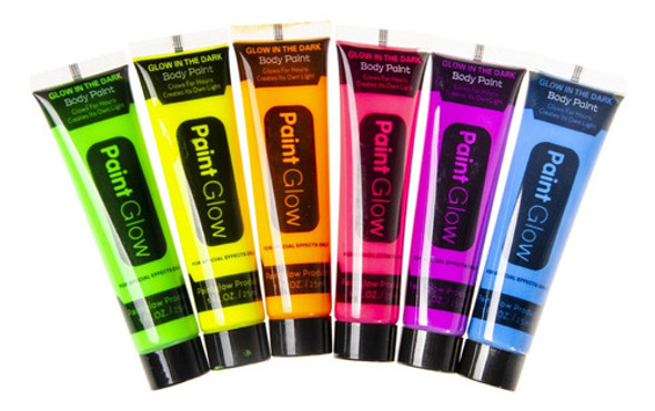 Pintura Rostro Y Cuerpo Neon X 6 Unidades 0
