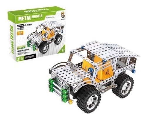 Bloques De Construcción Metal Estilo Mecano Jeep 289 Pzas Ub 0