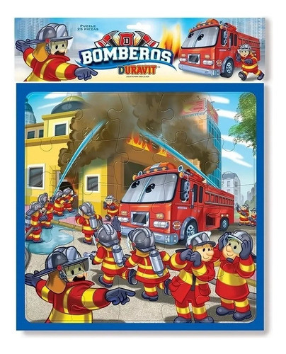 Puzzle Bomberos Grande 24 Piezas Duravit 0