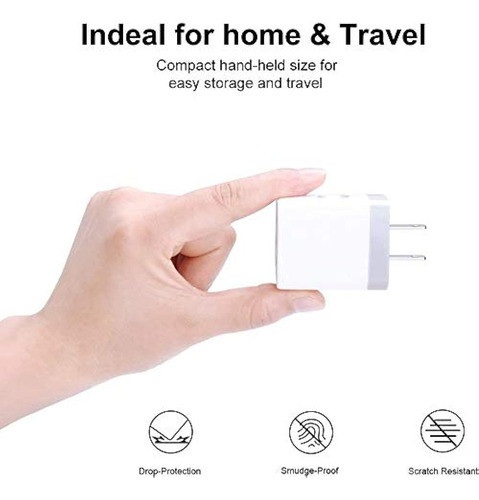 Adaptador De Cargador De Pared, Cubos Usb, Sicodo 3pack Univ 1