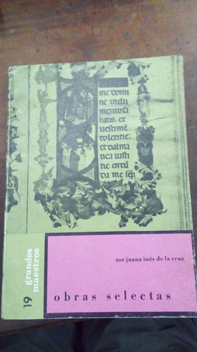 Libro  Sor Juana Inés De La Cruz  Obras Selectas 0