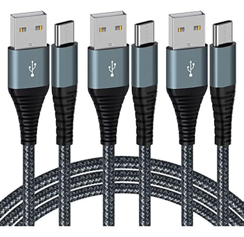 Cable Usb Tipo C De 6 Pies, Cat Blanco Paquete De 3 3a Usb A 0