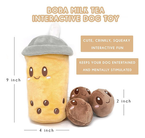 Woofelite Large Boba Bubble Milk Tea Dog Toy - Hide And Seek 1