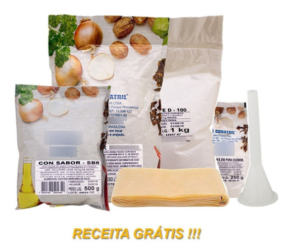 Kit Para Fazer Salame Italiano - Condimentos Tripa E Funil 1