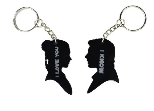 Llaveros Han Solo Princesa Leia I Love You I Know Star Wars 0