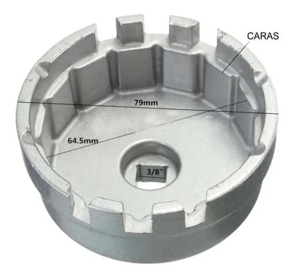 Llave Extractor Saca Filtro De Aceite Frontal Toyota Corolla 1 Llave Extractor Saca Filtro De Aceite Frontal Toyota Corolla 1