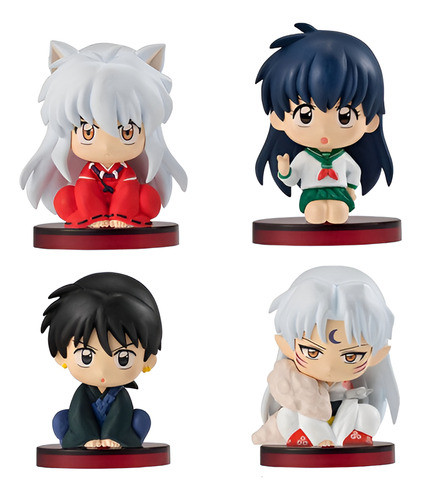 Figura Inuyasha Set X4 Kikyo Kagome Demonio Garras Chibi 0