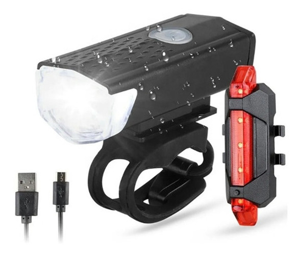 Luces Led Bicicleta Delantera Y Trasera Recargables Usb Kit 0 Luces Led Bicicleta Delantera Y Trasera Recargables Usb Kit 0