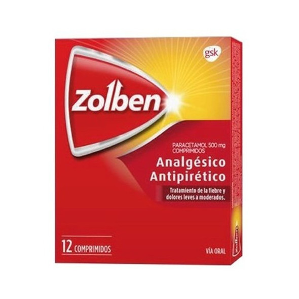 Zolben® Blister X 12 Comprimidos - Paracetamol 500mg 0
