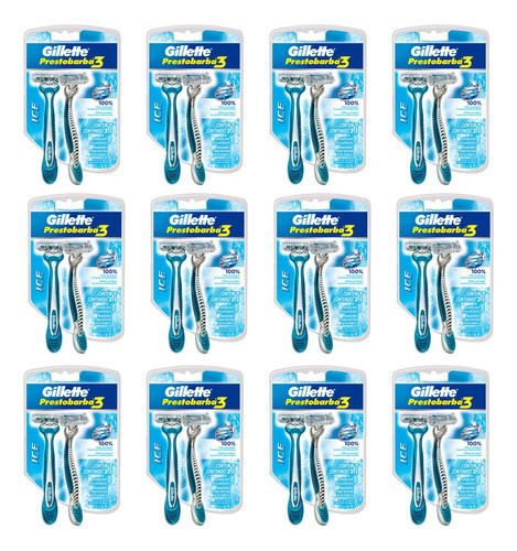 Gilette Máquina De Afeitar Prestobarba 3 Cool Ice X 2u Combo 0