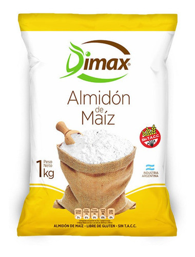 Almidón De Maíz  Dimax Sin Tacc X 1 Kg 0