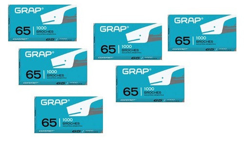 Broches Grap 65 Para Abrochadoras 65 X 1000 U Pack X 6 Cajas 0