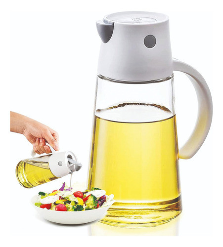 Aceitera De Vidrio Anti Goteo Con Tapa Automática 550 Ml 0