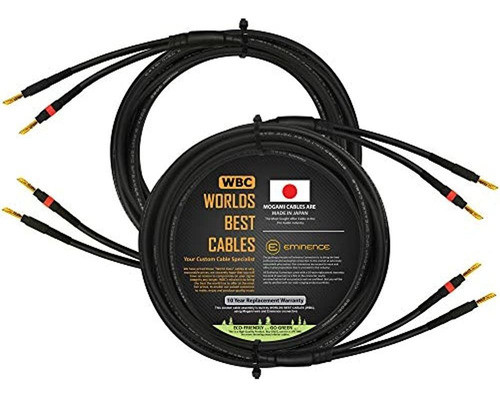 12 Pies - Par De Cables Coaxiales Para Parlantes De Audiófil 0