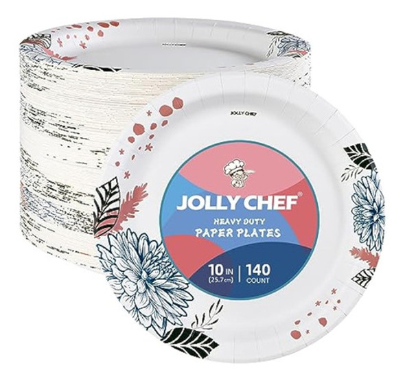 Jolly Chef 140 Platos De Papel De 10 Pulgadas, A 0 Jolly Chef 140 Platos De Papel De 10 Pulgadas, A 0