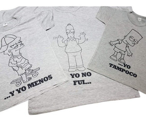 Combo De 3 Remeras, 1 Para Papa Y 2 Hijo/a Dia Del Padre Madre 0