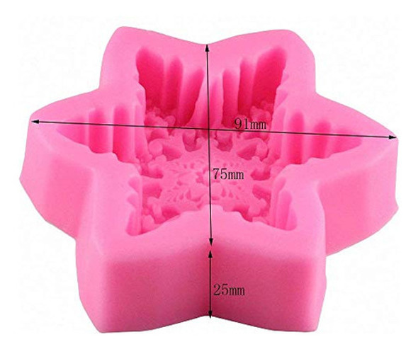 Molde De Silicona Moldfun Christmas Snowflake Para Chocolate 1