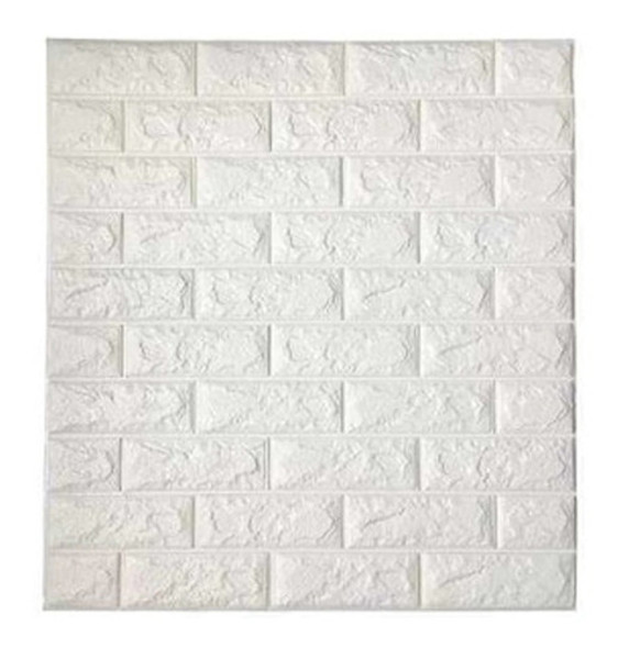 Revestimiento Pared Adhesivo 3d Ladrillo Blanco Pack X 12 0