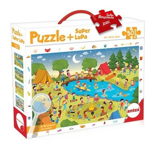 Rompezabezas Puzzle 50 Piezas Con Lupa Original Antex 3035 1