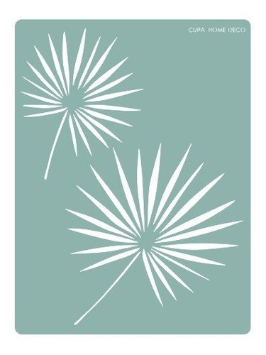 Stencils Decorativo Palmera 30cm X 40cm Hojas Pared Deco 0