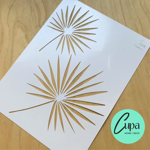 Stencils Decorativo Palmera 30cm X 40cm Hojas Pared Deco 1