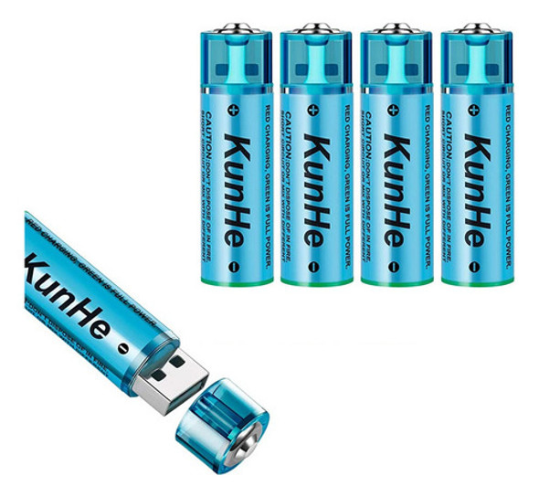 4 Pilas Aa Recargables Por Conector Usb Carga Rápida 0 4 Pilas Aa Recargables Por Conector Usb Carga Rápida 0