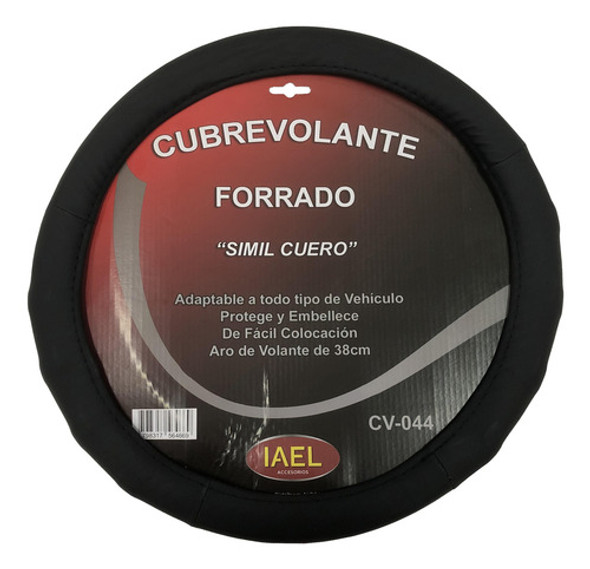 Cubre Volante Simil Cuero Soft Con Huellas Dedo 38cm Iael 0