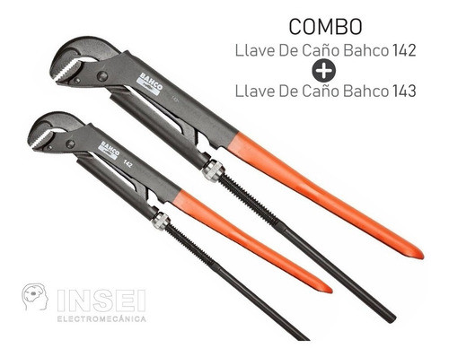 Combo De Llave De Caño Bahco 143 Y 142 Calidad - Insei 1