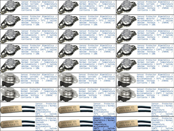 Bimetalico Temperatura 105 Grados Normal Cerrado 5a-p 1