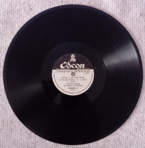 Disco De Pasta De Carlos Gardel - Viva La Patria 0